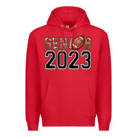 Red senior 2023 american football Premium Hoodie - AdoDesignShop