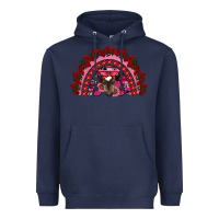 Navy valentine's day baby cow rainbow Heavyweight Hoodie - RanaPortraitStore