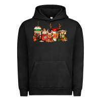 Pigment Black Reindeer Christmas Coffee Cups Urban Hoodie - Jasminsmagicworld