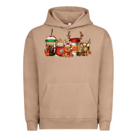 Pigment Burro Reindeer Christmas Coffee Cups Urban Hoodie - Jasminsmagicworld