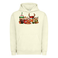 Pigment Pistachio Reindeer Christmas Coffee Cups Urban Hoodie - Jasminsmagicworld