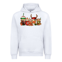 White Reindeer Christmas Coffee Cups Urban Hoodie - Jasminsmagicworld