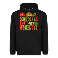 Black no siesta let's fiesta Heavyweight Hoodie - Zillion Design Studio