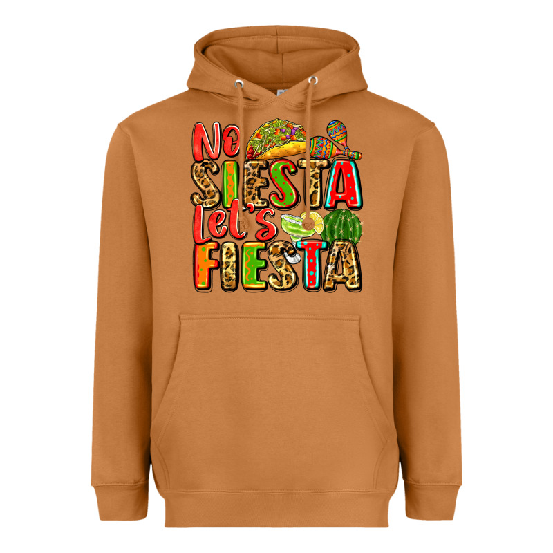 No Siesta Let's Fiesta Heavyweight Hoodie by Zillion Design Studio | Teevron