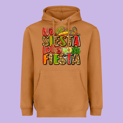 No Siesta Let's Fiesta Heavyweight Hoodie Designed By Zillion Design Studio