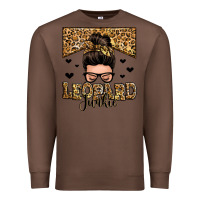 Chestnut leopard junkie messy bun Premium Sweatshirt - Zillion Design Studio