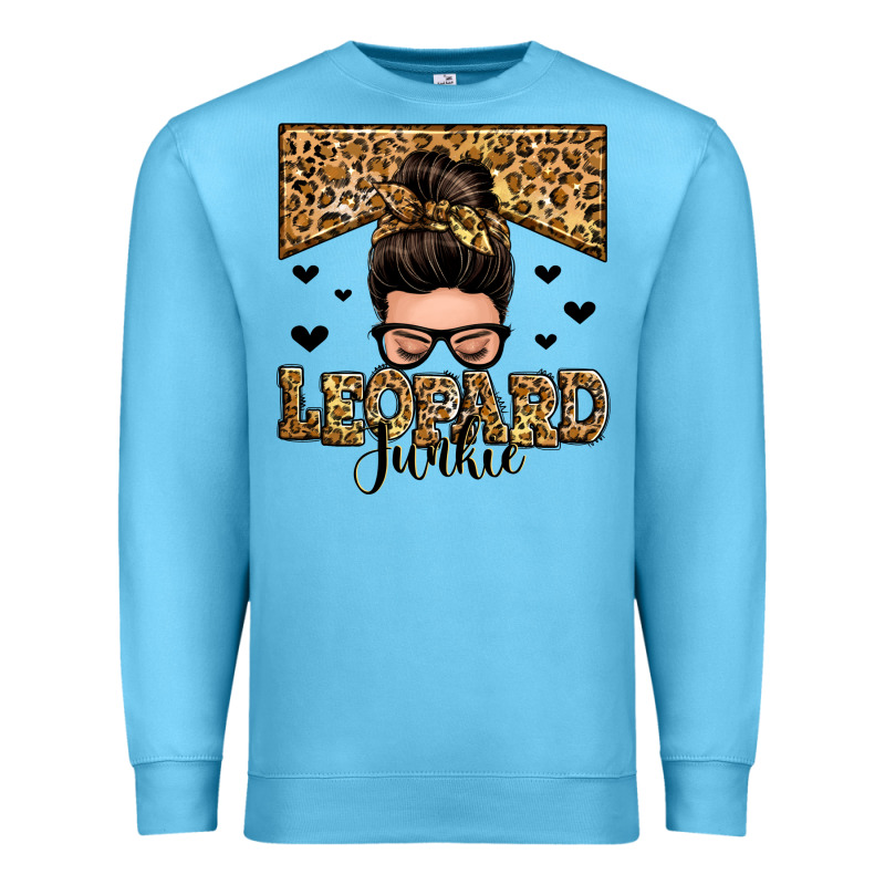 Leopard Junkie Messy Bun Premium Sweatshirt by Zillion Design Studio | Teevron