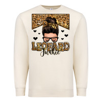 Sandshell leopard junkie messy bun Premium Sweatshirt - Zillion Design Studio