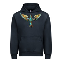 Navy western cross wings Urban Hoodie - BarkalooDesign
