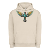 Pigment French Oak western cross wings Urban Hoodie - BarkalooDesign