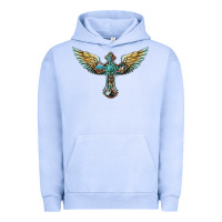 Pigment Grape Ice western cross wings Urban Hoodie - BarkalooDesign