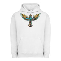 Pigment Lunar Rock western cross wings Urban Hoodie - BarkalooDesign