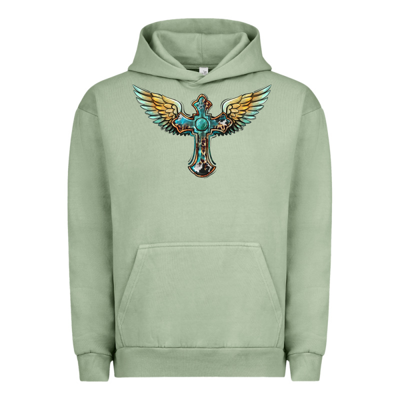 Western Cross Wings Urban Hoodie by BarkalooDesign | Teevron
