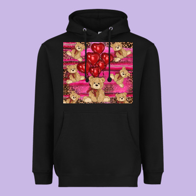 Valentine's Day Tedybear Tumbler Heavyweight Hoodie Designed By Ranaportraitstore