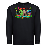 Black living on lake time Premium Sweatshirt - Zillion Design Studio