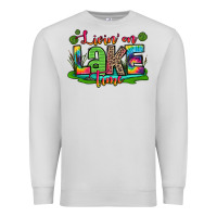 Dove Grey living on lake time Premium Sweatshirt - Zillion Design Studio