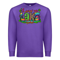 Purple living on lake time Premium Sweatshirt - Zillion Design Studio