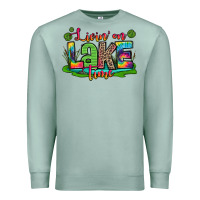 Seafoam living on lake time Premium Sweatshirt - Zillion Design Studio