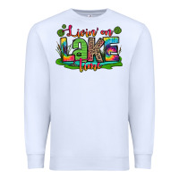 White living on lake time Premium Sweatshirt - Zillion Design Studio