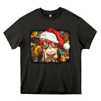 Asphalt Christmas Cow Heavy Core Tee - LillyAllenDesigns