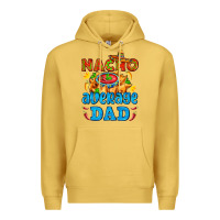Antique Gold nacho average dad with nacho Premium Hoodie - AdoDesignShop