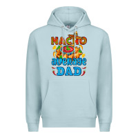 Blue Mist nacho average dad with nacho Premium Hoodie - AdoDesignShop
