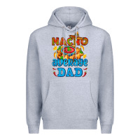 Heather Grey nacho average dad with nacho Premium Hoodie - AdoDesignShop