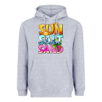Heather Grey sun salt sand Heavyweight Hoodie - texasbilliewilder