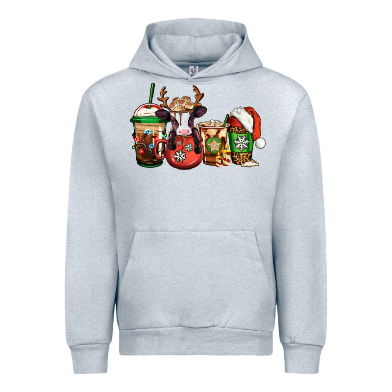 Christmas Baby Calf Coffee Cups Urban Hoodie by Jasminsmagicworld | Teevron