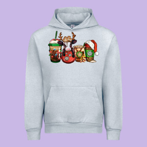 Christmas Baby Calf Coffee Cups Urban Hoodie Designed By Jasminsmagicworld