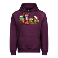 Mauve Wine christmas baby calf coffee cups Urban Hoodie - Jasminsmagicworld