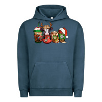 Pigment Midnight Navy christmas baby calf coffee cups Urban Hoodie - Jasminsmagicworld