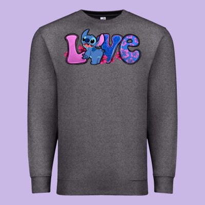 Love Stitch Premium Sweatshirt Designed By Zillion Design Studio