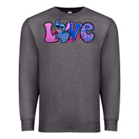 Charcoal Heather love stitch Premium Sweatshirt - Zillion Design Studio