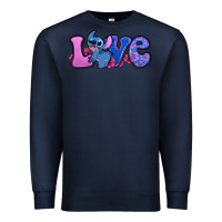 Navy love stitch Premium Sweatshirt - Zillion Design Studio