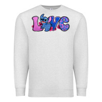 Oatmeal Heather love stitch Premium Sweatshirt - Zillion Design Studio