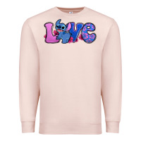 Pale Pink love stitch Premium Sweatshirt - Zillion Design Studio