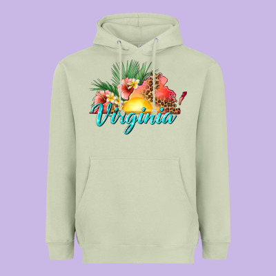 Summer Virginia Heavyweight Hoodie Designed By Texasbilliewilder