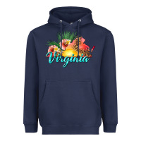 Navy summer virginia Heavyweight Hoodie - texasbilliewilder
