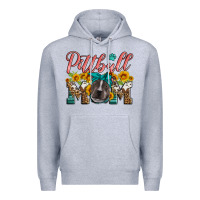 Heather Grey pittbull mom Premium Hoodie - Artiststas