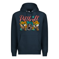 Navy pittbull mom Premium Hoodie - Artiststas
