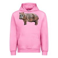 Fuchsia Pink hippopotamus Urban Hoodie - LillyAllenDesigns