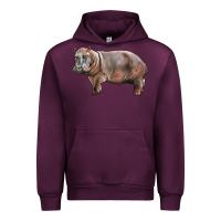 Mauve Wine hippopotamus Urban Hoodie - LillyAllenDesigns