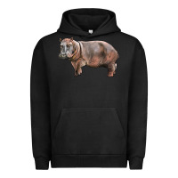 Pigment Black hippopotamus Urban Hoodie - LillyAllenDesigns