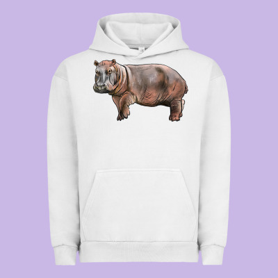 Hippopotamus Urban Hoodie Designed By Lillyallendesigns