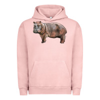 Pigment Salmon hippopotamus Urban Hoodie - LillyAllenDesigns