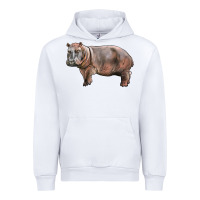 White hippopotamus Urban Hoodie - LillyAllenDesigns