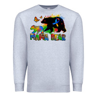 Heather Grey mama bear autism Premium Sweatshirt - Zillion Design Studio