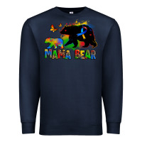 Navy mama bear autism Premium Sweatshirt - Zillion Design Studio