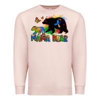 Pale Pink mama bear autism Premium Sweatshirt - Zillion Design Studio